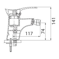 Einhebel Bidetarmatur SWING