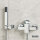 Brausearmatur Cubic komplett mit Wandhalterung und Duschkopf