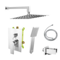 Unterputz Duscharmatur Regendusche Set - Algeo