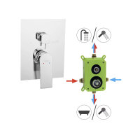 Unterputz Duschsystem Duscharmatur Regendusche Set - Square