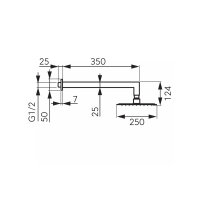 Unterputz Duschsystem Duscharmatur Regendusche Set - Square