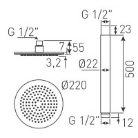 Regendusche Regenduschkopf mit Wandarm NPT02