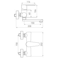 Wandbatterie Waschtisch ALGEO