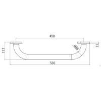 Sicherheits Haltegriff für Bad, Dusche, Toilette 450mm