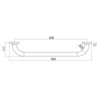 Sicherheits Haltegriff für Bad, Dusche, Toilette 600mm