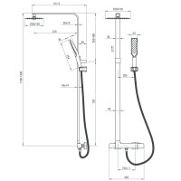 Regendusche mit Duschthermostat ABELIA