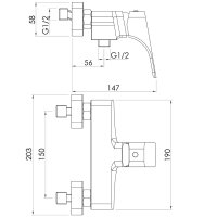 Weisse Duscharmatur HYAZINTHE