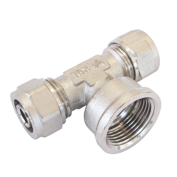 PEX Schraubfitting T-Stück mit Innengewinde 16 x 3/4 x 16