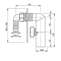 Unterputz Geräteanschluss Siphon Ablaufgarnitur...