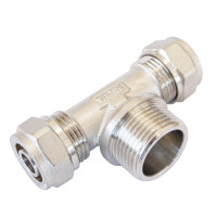 PEX Schraubfitting T-Stück mit Außengewinde 20...