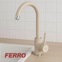 Hohe Beige Granit Küchenarmatur FLORENZ