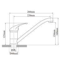 Niederdruck Küchenarmatur für Boiler und...