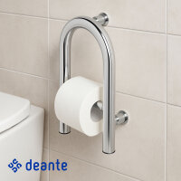Edelstahl Sicherheits Haltegriff mit Toilettenpapierhalter