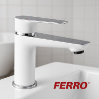 Weiße Waschtischarmatur, Waschbecken Wasserhahn ADORE