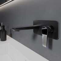 Unterputz Waschtischarmatur Schwarz, Unterputzarmatur Wasserhahn Waschbecken ADORE