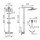 Schwarze Thermostat Regendusche Duschsystem Square